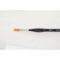 Художній пензель синтетика Santi Sensation коротка ручка з вигином плоский №4