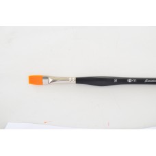 Художній пензель синтетика Santi Sensation коротка ручка з вигином плоский №10