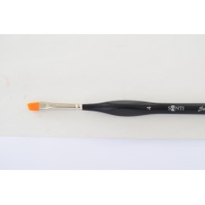 Художній пензель синтетика Santi Sensation коротка ручка з вигином кутовий №4