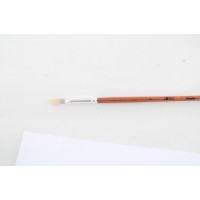 Художній пензель, щетина "Santi Studio", довга ручка, плоска, №3