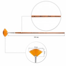 Художній пензель, синтетика Santi Studio, коротка ручка, віяловий, №6