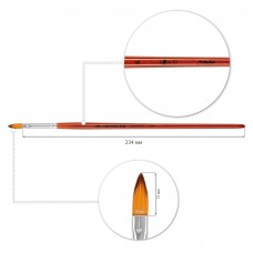 Художній пензель, синтетика Santi Studio, коротка ручка, язик кішки, №6