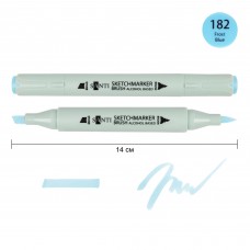 Маркер спиртовий SANTI Brush SA-182 морозний синій