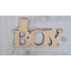 Напис з фанери 0,6 "BOY", 17,5 * 9,5 см