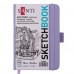 Скетчбук SANTI для графіки 10х15см 100 арк. тверда обкладинка PU 110г/м2 фіолетовий
