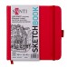 Скетчбук SANTI для графіки 15х15см 80 арк. тверда обкладинка PU 110г/м2 червоний