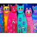 Алмазна мозаїка SANTI Art cats, 40*50см на підрамнику